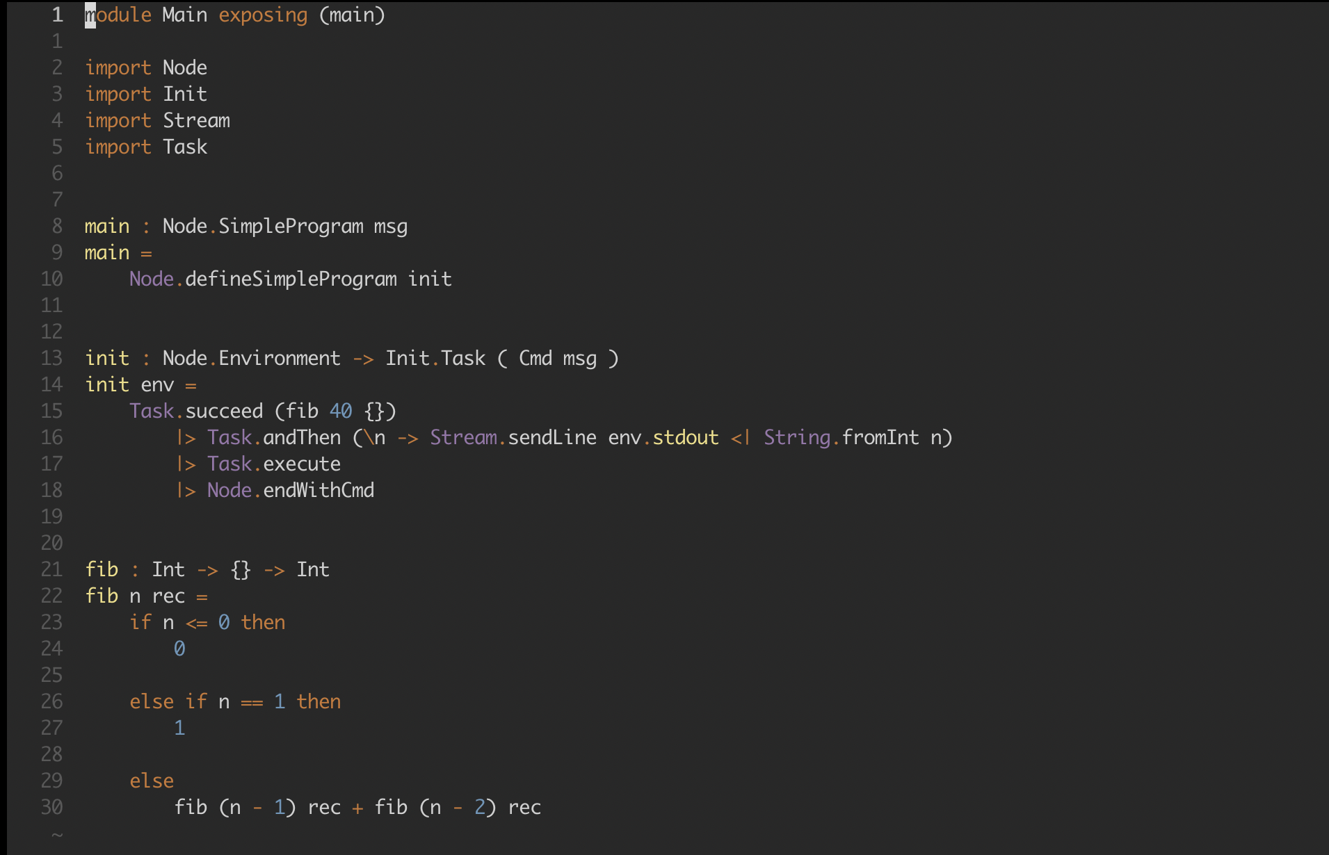 Generating the 40th fibonacci number